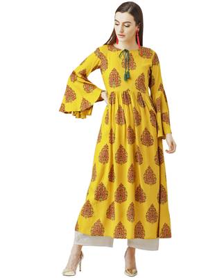 Women Rayon Print Trendy Designer Kurti KE_70 1