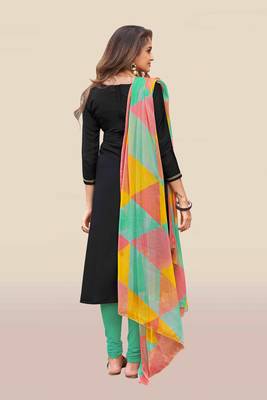 Blue embroidered chanderi salwar 2