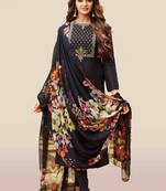 Black embroidered chanderi salwar
