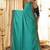 Aqua blue plain semi silk saree with blouse
