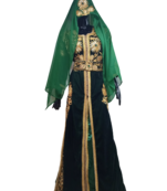 Royal Moroccan Dubai Black Velvet Kaftan Jalabiya Abaya Caftan Wedding Gown Party Wear Dress