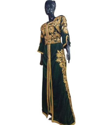 Royal Moroccan Black Velvet Kaftan Jalabiya Abaya Caftan Wedding Gown Party Wear Dress 4