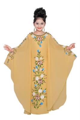 Royal Ethnic Maxi Abaya Moroccan Islamic Kaftan Beach Fancy Modern Floor Length Bell Sleeve For Women Dress 5