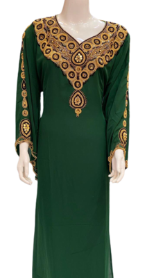 Royal Moroccan Kaftan Farasha Abaya Maxi Modern Fancy Floor Length Dress 1