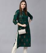 Foil Printed straight Women Casual Kurti KE_284