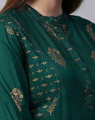 Foil Printed straight Women Casual Kurti KE_284 5