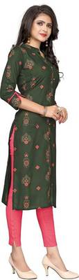 Straight Rayon Printed Women Kurti with Inner KE_226 2