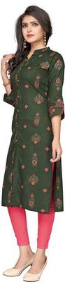 Straight Rayon Printed Women Kurti with Inner KE_226 3