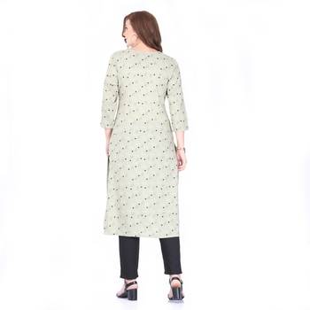 Brown  printed rayon cotton-kurtis 2