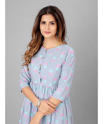 Women Purple Ethnic Motifs Printed Kurta 6