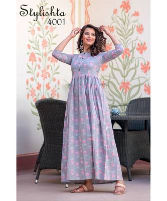 Women Purple Ethnic Motifs Printed Kurta 7