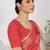 Red woven lycra saree with blouse
