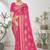 Pink woven lycra saree with blouse