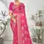 Pink woven lycra saree with blouse