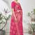 Pink woven lycra saree with blouse