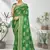 Green woven lycra saree with blouse