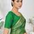 Green woven lycra saree with blouse