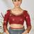 Grey woven lycra saree with blouse
