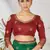 Green woven lycra saree with blouse
