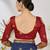 Dark blue woven lycra saree with blouse