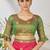 Pink woven lycra saree with blouse