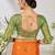 Orange woven lycra saree with blouse
