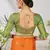 Orange woven lycra saree with blouse