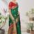 Green woven lycra saree with blouse