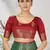 Green woven lycra saree with blouse