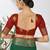 Green woven lycra saree with blouse