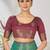 Turquoise woven lycra saree with blouse