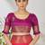 Pink woven lycra saree with blouse