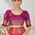 Pink woven lycra saree with blouse