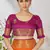 Orange woven lycra saree with blouse