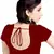 Maroon Ready To Wear Stitching Blouse With Broach And Belt And Sequence Blouse