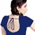 Blue Ready To Wear Stitching Blouse With Broach And Belt And Sequence Blouse