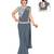 Grey Ready To Wear Stitching Blouse With Broach And Belt And Sequence Blouse