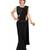 Black Ready To Wear Stitching Blouse With Broach And Belt And Sequence Blouse