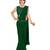 Green Ready To Wear Stitching Blouse With Broach And Belt And Sequence Blouse