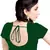 Green Ready To Wear Stitching Blouse With Broach And Belt And Sequence Blouse
