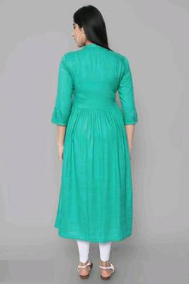 Rayon A-line Embroidery Trendy Kurti KE_Mohini_Rama 4