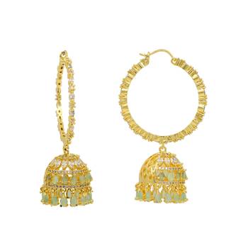 Green jhumkas 1