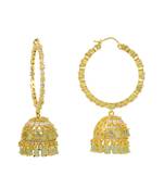 Green jhumkas