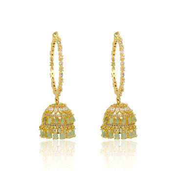 Green jhumkas 2