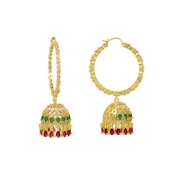 Maroon jhumkas 1