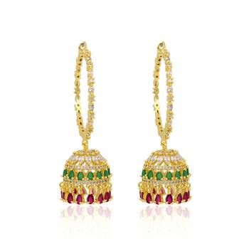 Maroon jhumkas 2
