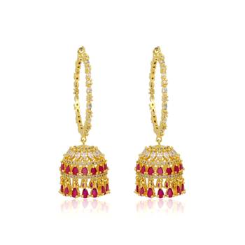 Pink jhumkas 1