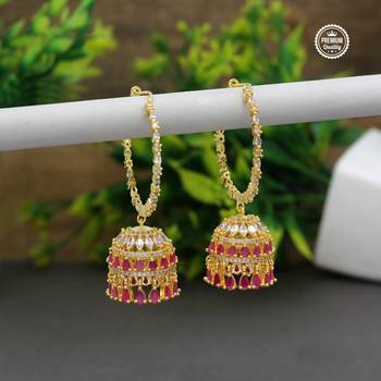 Pink jhumkas 5