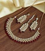 Maroon necklace-sets