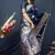 Blue hand woven kanchipuram silk saree with blouse